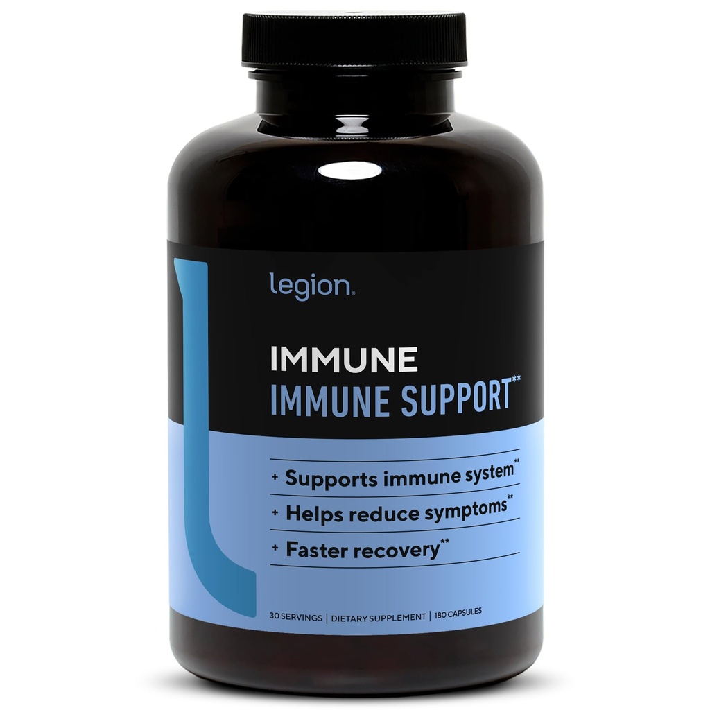 LEGION Immune- Immune ATM for Yetişkinler, Natural Immunity System Support w/Vitamin C (500 mg), American BTC, Guduchi ve Garlic Supplement.