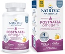 Nordic Naturals Postnatal Omega-3, Limon - 60 Soft Gels - 1120 Total Omega-3 + 1000 IU Vitamin D3 - Yeni Anneler için formüle edilmiştir; Destekler Optimal Wellness, Pozitif Mood, Sağlıklı Metabolim - 30 Hizmetler