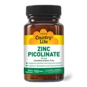 Ülke Life çinko Picolinate 25 mg - Immune Support, Prostate Health & Cellular Wellness - Sertifikalı Gluten-Free, Vegan & Halal, Non-GMO - 100 Tabletler