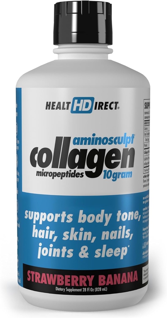 SAĞIT - Amino Collagen Micropeptidleri - 28 FL Oz - 28 Hizmet - Kadınlar için 10 Grams - Strawberry Bananana