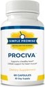 Basit Promise Prociva - Arjuna Bark Extract Heart Health Supplement with Folic Acid, Vitamin D & Magnezyum - Herbal Blood Basınç Desteği ve Erkekler ve Kadınlar için Sağlıklı Kalp Bakım - 60 Capsules