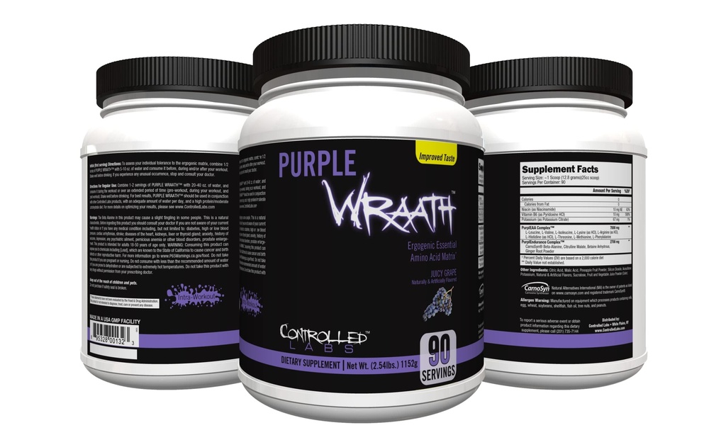 CONTROLLED LABS Mor Wraath 90 Juicy Grape, 2.5 Pound