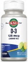 KAL D-3 5000 IU ActivMelt, Instant Dissolve, Natural Lemon Lime Flavor, Sağlıklı Immune Function & Bone Support, 90 hizmet, 90 Micro Tablets