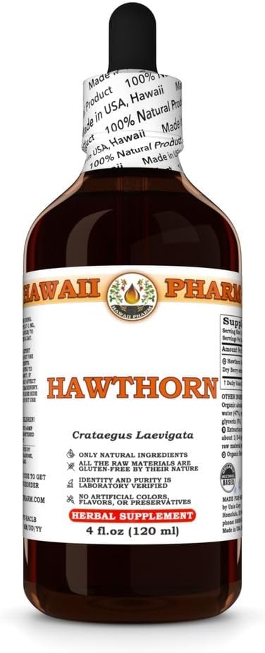 Hawthorn Extract, Tincture for Heart Wellness, Supports Circulation, Discovers Lipid Balance, Antioksi Rich, Boosts Immune Strength - 4 fl.oz