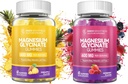 Magnezyum Glycinate Gummies - Sleep, Relaxation & Focus, Non - GMO, Gluten - Free, Karma Berry ve Pinele Flavors, 120 Count (60 of each)