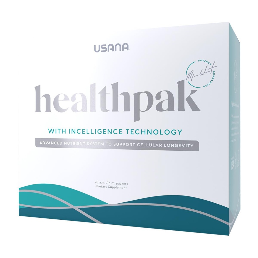 USANA HealthPak InCelligence Technology ve Essential Nutrients ve Antioksis Total Body Health* – Modern AM/PM Packets – 56 Packets – 28 Day Supply