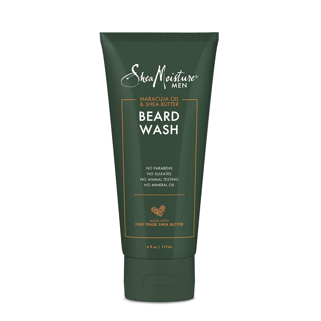SheaMoisture Beard Wash for Full Beards - Maracuja Oil & Shea Butter to Deep Clean and Reno - 6 oz