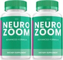(2 Πακέτο) Neuro Zoom Brain Boost Supplement, Neuro Zoom Advanced Memory Support Formula, Neuro Zoom Χάπια Nootropic για τη μείωση της εγκεφαλικής ομίχλης, Neuro Zoom για την ενίσχυση της μνήμης, NeuroZoom Κριτικές (120 κάψουλες)