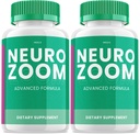 (2 Πακέτο) Neuro Zoom Brain Boost Supplement, Neuro Zoom Advanced Memory Support Formula, Neuro Zoom Χάπια Nootropic για τη μείωση της εγκεφαλικής ομίχλης, Neuro Zoom για την ενίσχυση της μνήμης, NeuroZoom Κριτικές (120 κάψουλες)
