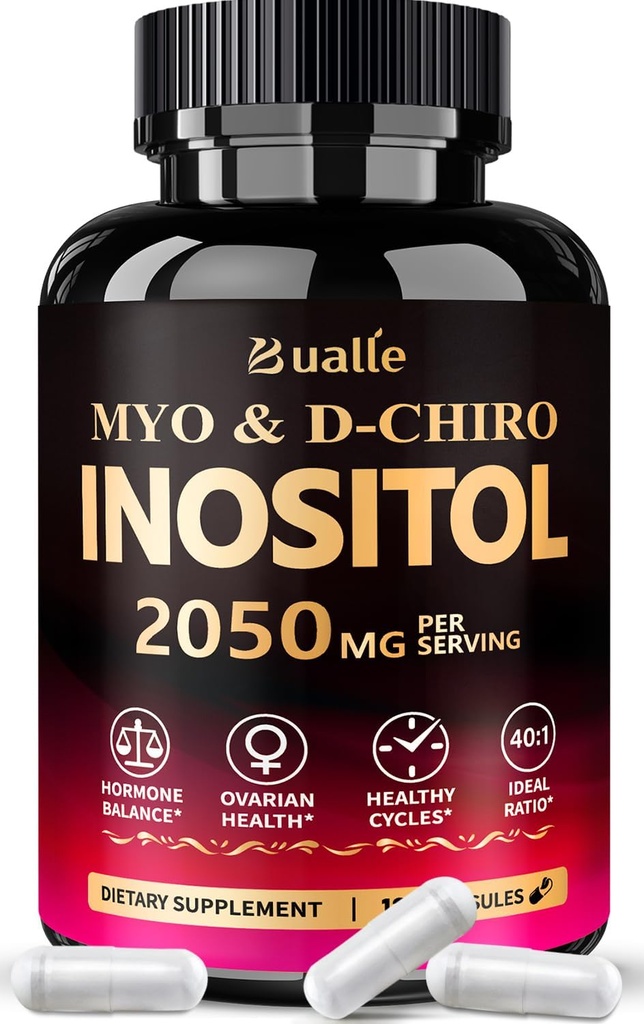 Bualle Myo-Inositol & D-Chiro Inositol Supplement (40:1) Kadınlar için Hormon Dengeyi Desteklemek için