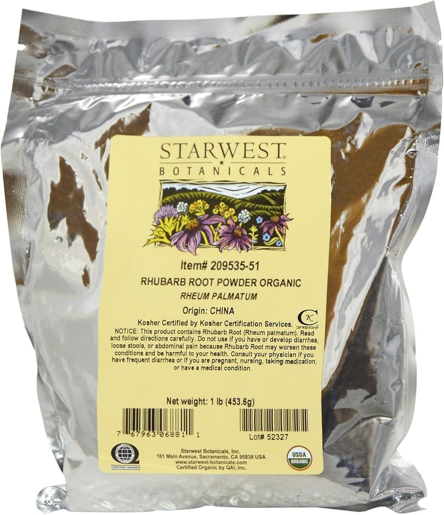 Βιολογική σκόνη ρίζας Rβέντι 1 Λίρες