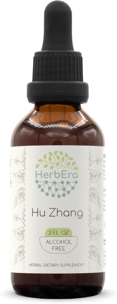 Hu Zhang B60 Herbal Extract Βάμμα, συμπυκνωμένο υγρό σταγόνες Φυσικό Hu Zhang (Polygonum cuspidatum) Αποξηραμένη ρίζα (2 fl oz)