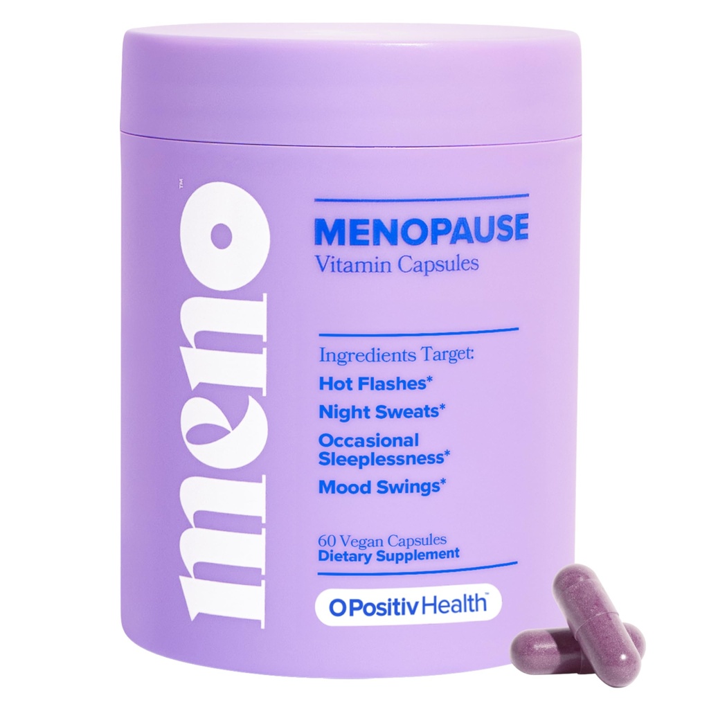 O Positiv MENO Vitamins for Menopause - Hormon-Free Menopause Supplement for Women - Black Cohosh & Ashwagandha KSM-66 - Helps Relieve Hot Flashes, Night Sweats, Mood Swings - 30 Hizmetler (Polonya Cohosh & Ashwagandha KSM-66)