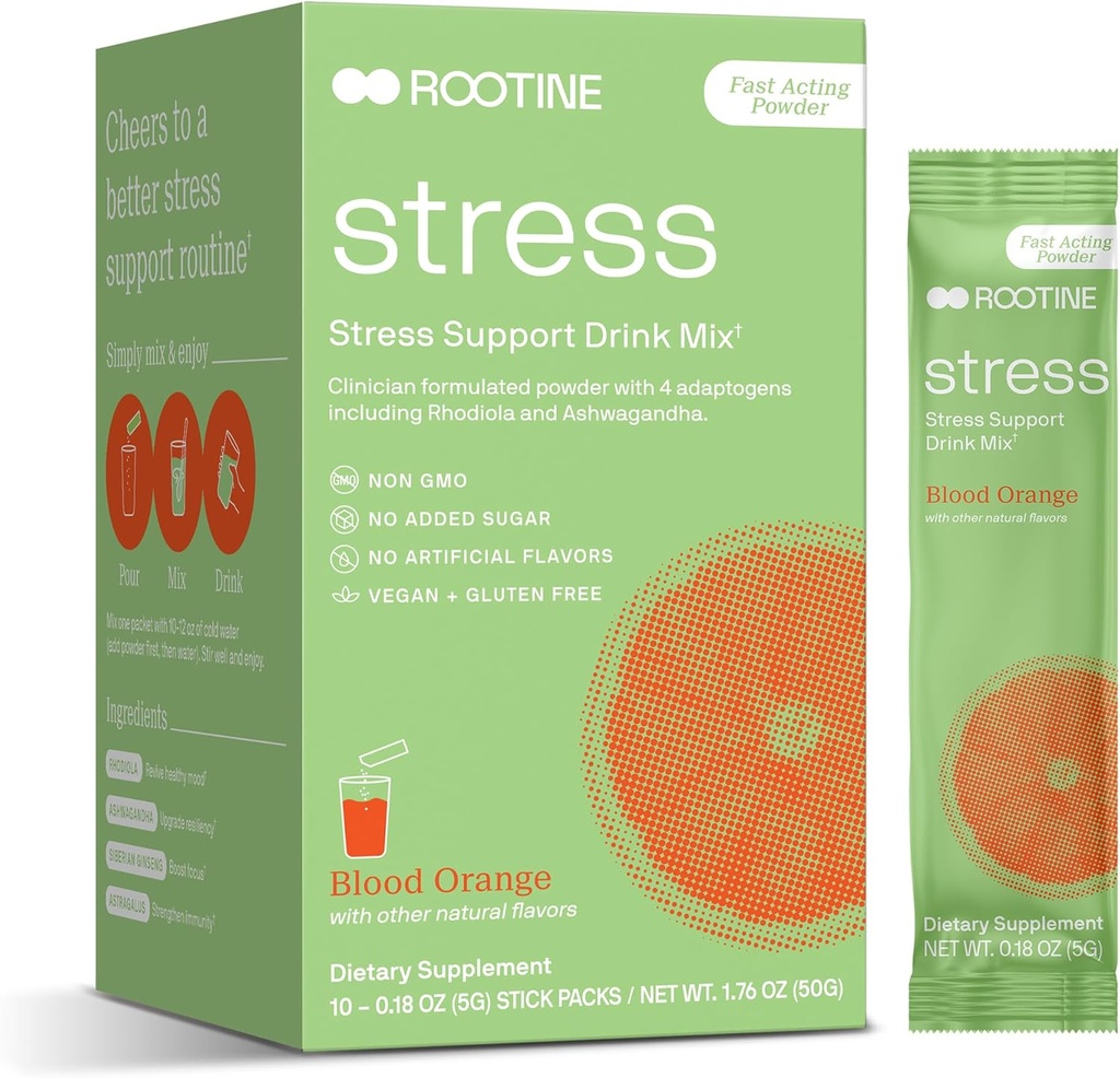 Stres Desteği Calm Drink Mix Supplement to help Energy, Mood, & Balance Cortisol Levels, Relaxation Natural Adaptogen Herbal Calm Toz Mix 10 Pack 10 Pack
