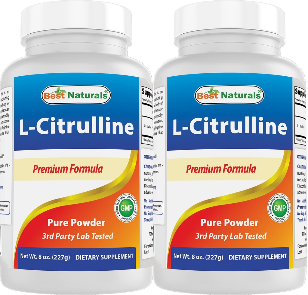 En İyi Doğallar L-Citrulline Toz 8 OZ (8 OZ (Pack of 2))