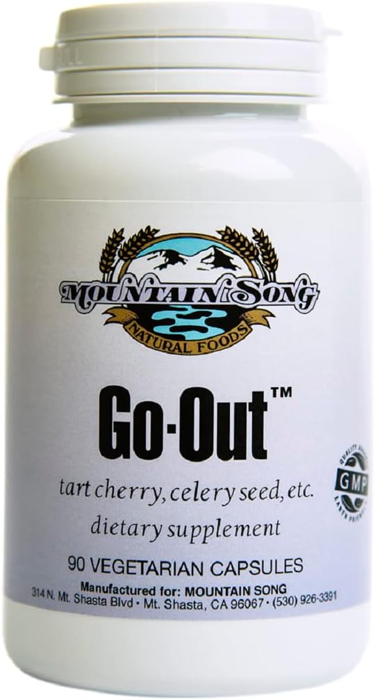 Go Out Relief Joint Formula και Uric Acid Support with Tart Cherry Concentrate, Black Cherry Extract 20:1, Celery Seed Extract and Turmeric Root. Σας βοηθά να βγείτε και να Περίπου. Δουλεύει!