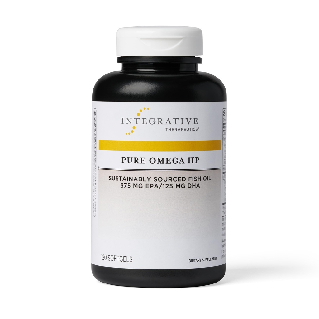 Bütünleştirici Tedaviler Saf Omega HP - Balık Yağı Beslenme Desteği için Tamam - Kalp Sağlığı * - Balık Burps - Sustainable Sourced - Gluten & Dairy-Free - 120 Softgels (120 Hizmet)