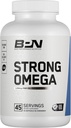 BARE PERFORMANCE NUTRITION, BPN Güçlü Omega Fish Oil Soft Gel, 1290 mg Fish Oil per Capsule, Wild Caught Fish, Sustainable Sourced, IFOS sertifikalı