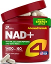 NAD Plus Supplement 1400 mg - NMNH Supplement Alternatif Destekler Nicotinamid Riboside & Gotu Kola, Collagen - Güçlü NAD++ Enerji için Formula, Skin & Cognitive, 60 Caps