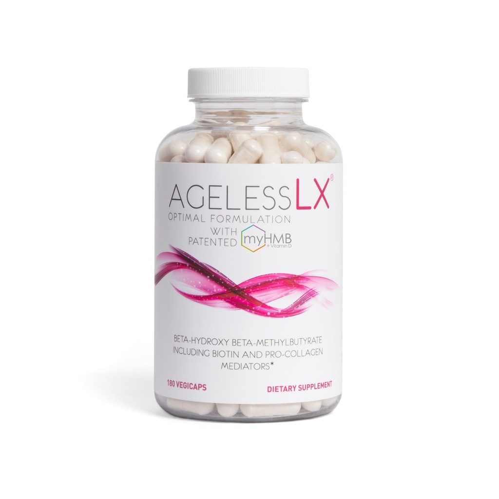Kadınlar için YaşsızLX HMB Supplements - Collagen Advancedr Capsules - Anti-Aging for 40 + Lean Muscle Builder - Biotin, Vitamin D3 K2 Supplement for Youthful Skin - 60 Hizmet