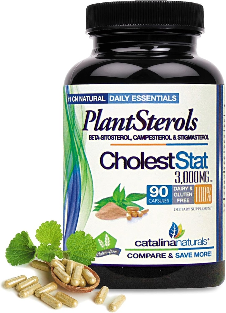 Τρίκλινο - Cholest-Stat - Phytosterol Complex - 3000mg Μέγιστη δύναμη - 90 κόμης