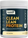 Nuzest - Pea protein Toz - Temiz Lean protein, Premium Vegan Plant Temel Protein Toz, Süt Ücretsiz, Gluten Free, GMO Free, Protein Shake, Just Natural (UNFLAREDVO), 20 Hizmet, 1.1 lb