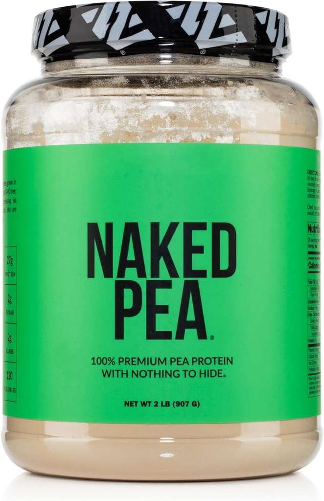 NAKED Pea - Kuzey Amerika Çiftlerinden 2LB 100% Pea Protein Toz - Unflavored Vegan Pea proteini - Bitki Protein Tozu, Digest - 30 Hizmetler