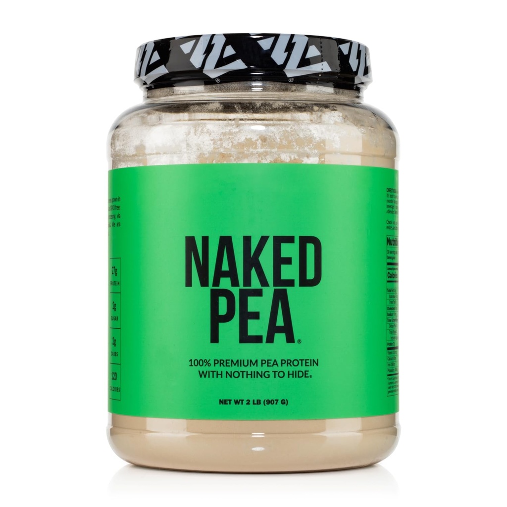 NAKED Pea - Kuzey Amerika Çiftlerinden 2LB 100% Pea Protein Toz - Unflavored Vegan Pea proteini - Bitki Protein Tozu, Digest - 30 Hizmetler