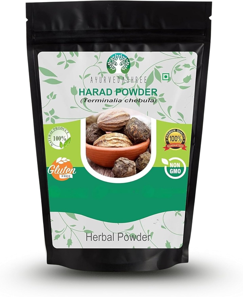 Haritaki Powder 200 Gm I Terminalia Chebula Powder I an Ayurvedic Herb for Detoxification & Rejuvenation for Vata I Vata Kapha and Pitta BalancerI Non GMO I Gluten Free I GMP Cerfitied