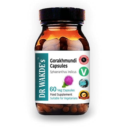 Κάψουλες Gorakhmundi της DR WAKDE (Sphaeranthus indicus, 60 Veg Caps, φυτικό συμπλήρωμα, Ayurvedic Herb, όλα φυσικά, Vegan)