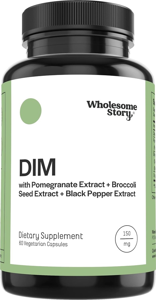 DIM Supplement Women | DIM SGS | Pomegranate, Broccoli ve Black Pepper Mix | Estrogen & Hormonlar Kadınlar için Denge | Hücre ve Tound Health | 60-Day Supply | Clean Label Project Sertifikalı