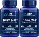 Life Extension Neuro-Mag 150 Vegetarian Capsules (Pack of 2), L-Threonate, Magtein Supplement