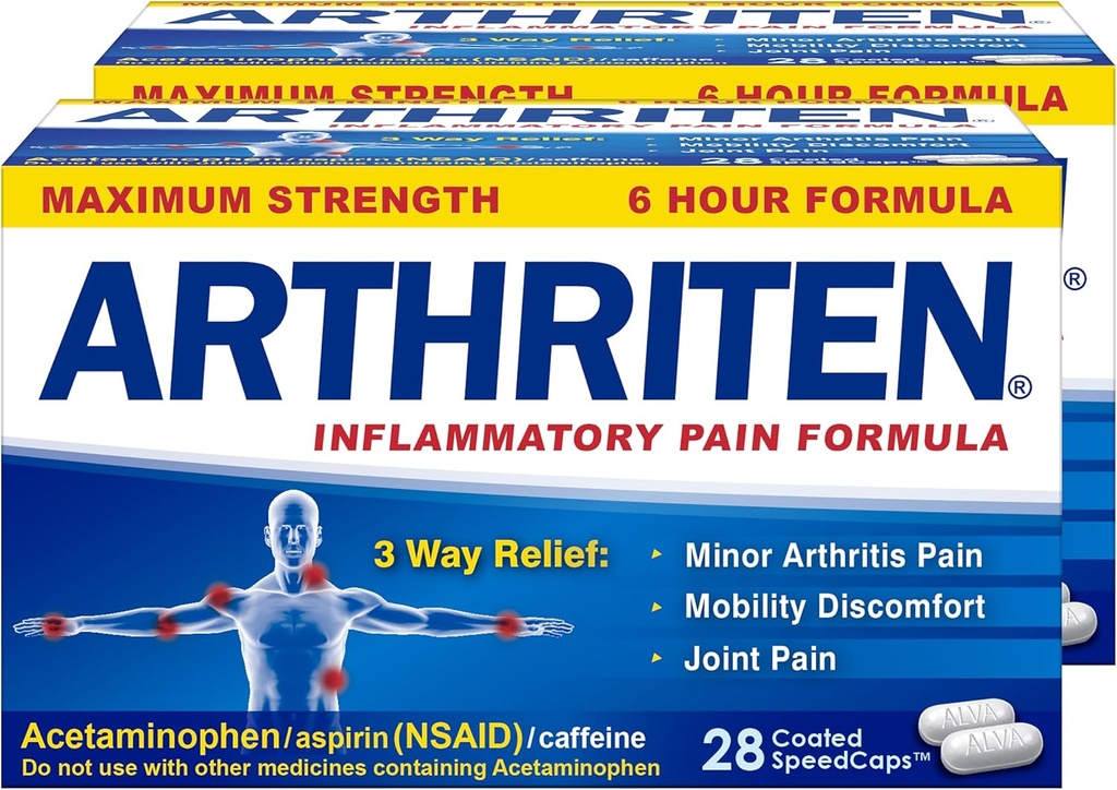 Inflammatory Pain Formula - maksimum Kuvvet - 6 Saat Formula - 28 Caplets (Pack of 2)