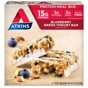 Atkins Blueberry Yunan Yogurt Protein Meal Bar, Yüksek Fiber, 15g Protein, 3g Sugar, 5g Net Carbs, Meal Change, Keto Friendly, 5 Count