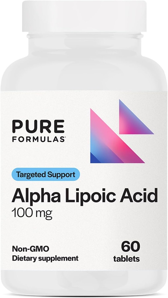 SafFormulas Alpha Lipoic Acid 100 mg ALA Supplement for Liver Support, Antioksis, Nerve, & Cardiovascular Health Acido Alfa Lipoico 100 mg Neuropati Supplement Non-GMO 60 Tabletler