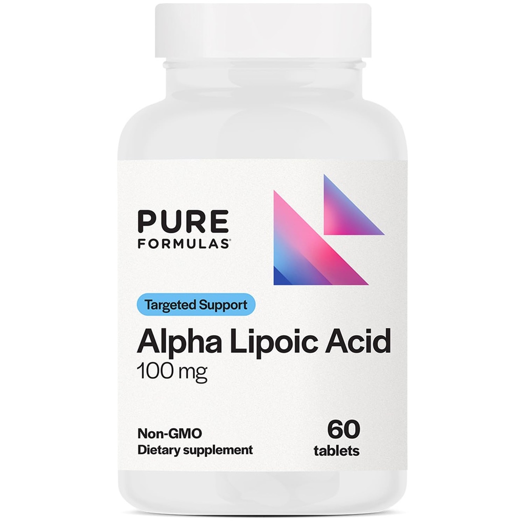 SafFormulas Alpha Lipoic Acid 100 mg ALA Supplement for Liver Support, Antioksis, Nerve, & Cardiovascular Health Acido Alfa Lipoico 100 mg Neuropati Supplement Non-GMO 60 Tabletler