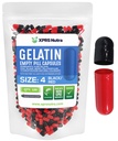 XPRS Nutra Boyutu 4 Boş Kapsüller - 100 Kont Küçük Boş Gelatin Capsules - Pills DIY Capsule - Sağlam Bovine Pill Gel Caps For Do-It- Yourself Supplements (Black/Red)
