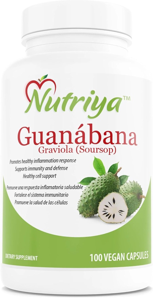 Guanábana (Graviola-Soursop) - Super Antioksi-Depres Sağlıklı Hücre - Immune System Alert - 100 Vegetarian Capsules