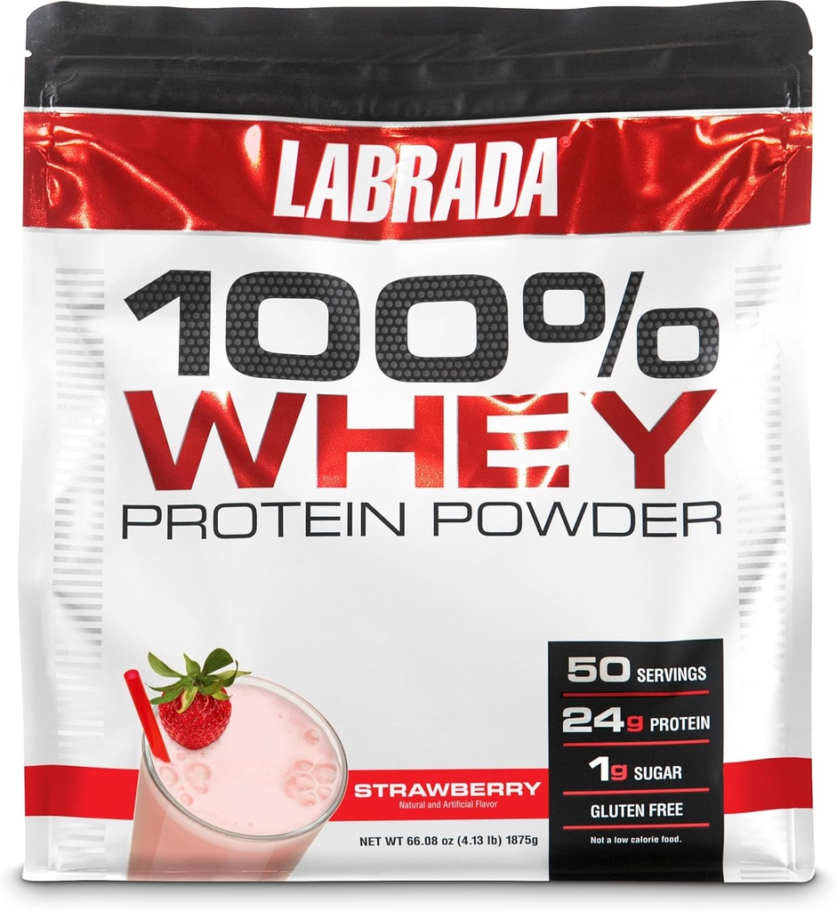 Labrada Beslenme 100% Whey Protein Toz, Strawberry, 4.13 lb