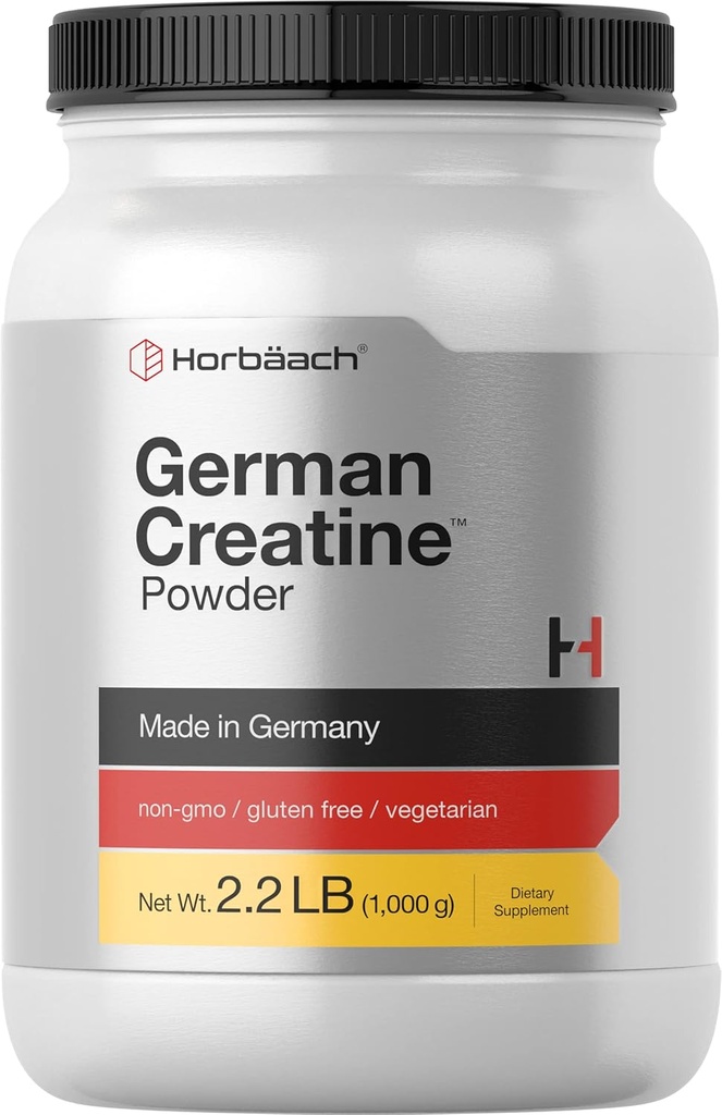 Horbäach Alman Kretine Toz 1000g | Vejetaryen, Non-GMO ve Gluten Free Supplement | Supports Strength & Power