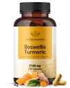 HERBAMAMA Turmeric ve Boswellia Extract Capsules - 2100 mg Boswellia Serrata & Turmeric Kompleks Black Pepper Extract - Vegan, Non-GMO,% 95 Curcuminoids Antioksi Supplement, 100 Caps