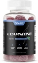 Sugar Free L Carnitine 500 mg Gummy - Natural Pre Workout L-Carnitine Supplement - Artan Enerji, Hızlı Kurtarma, Boost Metabolism, Pre Workout for Women & Men, Blueberry Flavor (60 Gummies)