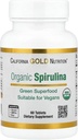 California Gold Beslenme Organik Spirulina Supplement, Antioksis, Vegan Dostu, Gluten Free, Non-GMO, 500 mg,60 Tabletler ile Yeşil Bir Superfood