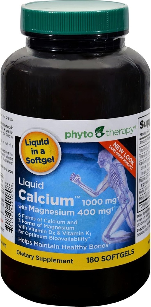 Θεραπεία Υγρό Ασβέστιο με Μαγνήσιο - 1000 mg - 180 Softgels.