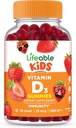 Lifeable Kids Vitamin D Gummies | Vitamin D3 1000iu | Great Tasting Vitamin D3 Gummies | D3 Güçlü Sağlıklı Kemikler ve Immune Desteği | D for Kids, Boys, Girls | 90 Gummies