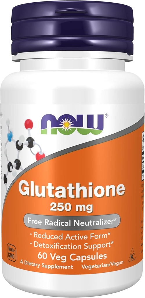 Şimdi Gıdalar Tamamlıyor, Glutathione 250 mg, Detoxification Support*, Free Radikal Neutralizer*, 60 Veg Capsules