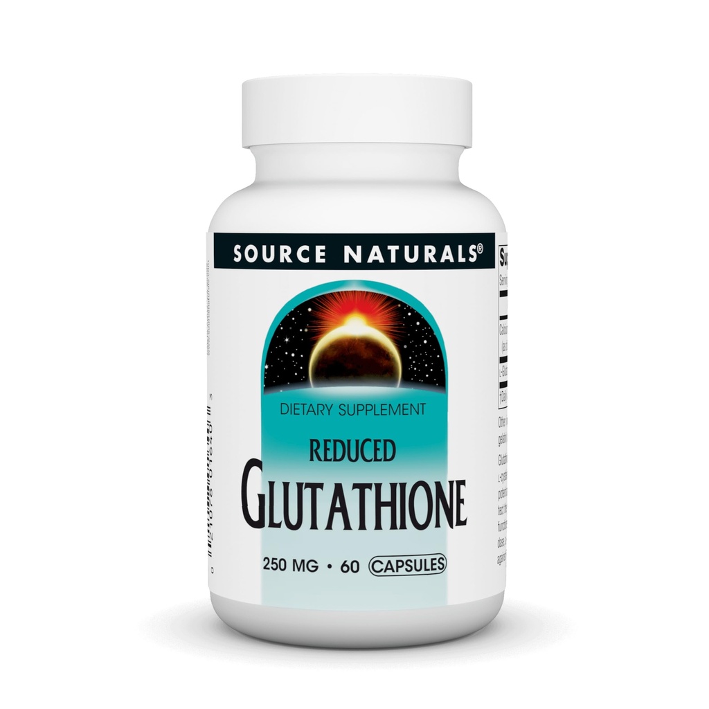 Source Naturals Glutathione, συμπλήρωμα για την υποστήριξη του ήπατος *, 250mg - 60 κάψουλες