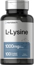 Horbäach L-Lysine 1000 mg | 100 kapaklı Caplets | Free Form Diyetary Supplement | Essential replica | Vegetarian, Non-GMO ve Gluten Free Formula