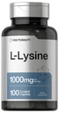 Horbäach L-Lysine 1000 mg | 100 kapaklı Caplets | Free Form Diyetary Supplement | Essential replica | Vegetarian, Non-GMO ve Gluten Free Formula