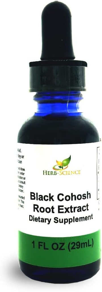 Black Cohosh Root – Supports Menstrual Relief, Menopause Relief,Healthy Blood Pressure, Circulation – Alkol Özgür Sıvı Ekstraksiyon, 1 oz - Herb-Science